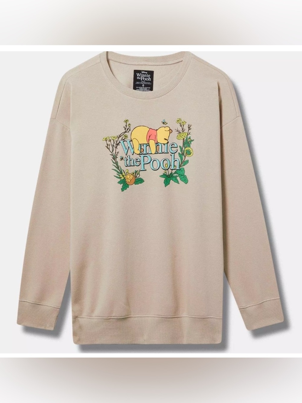 torrid Beige Winnie the Pooh Floral Graphic Sweatshirt